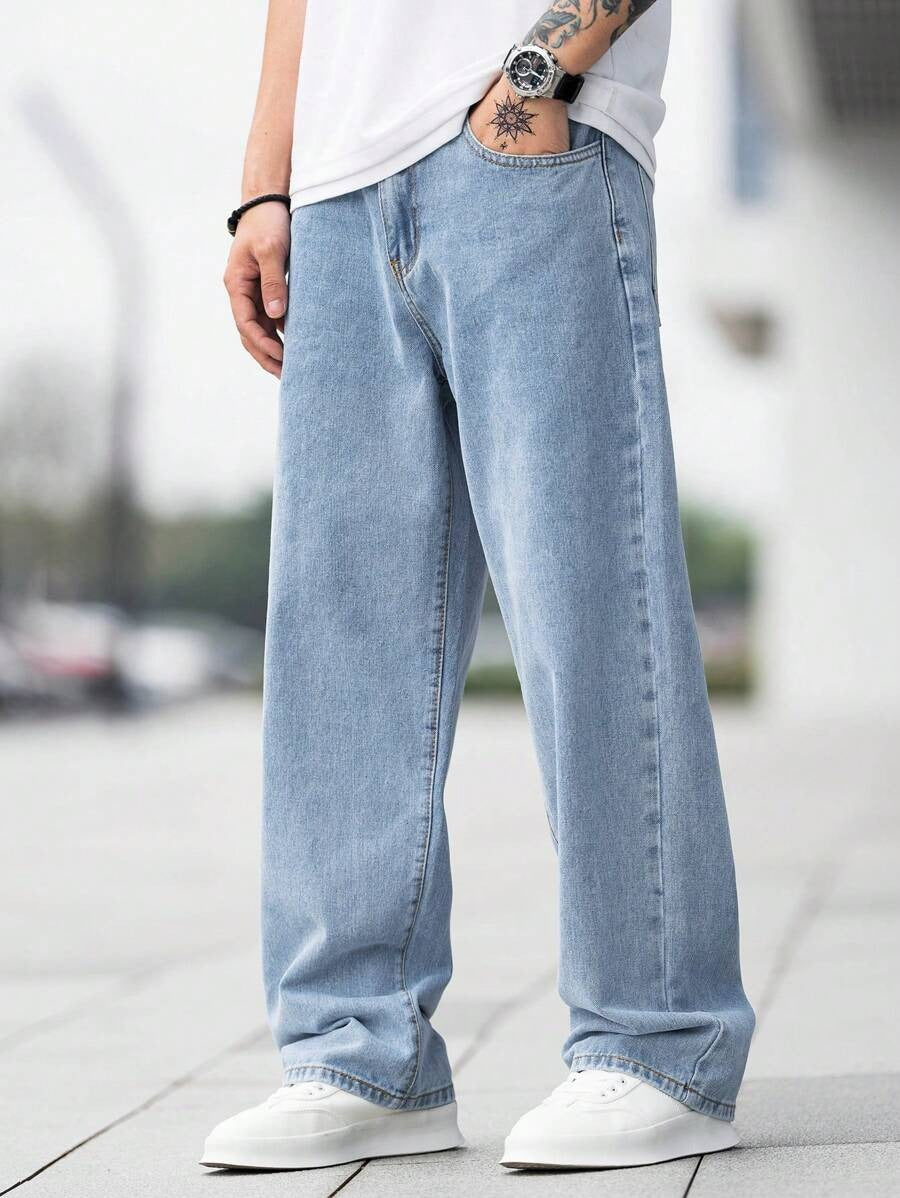 luca denim jeans - light blue