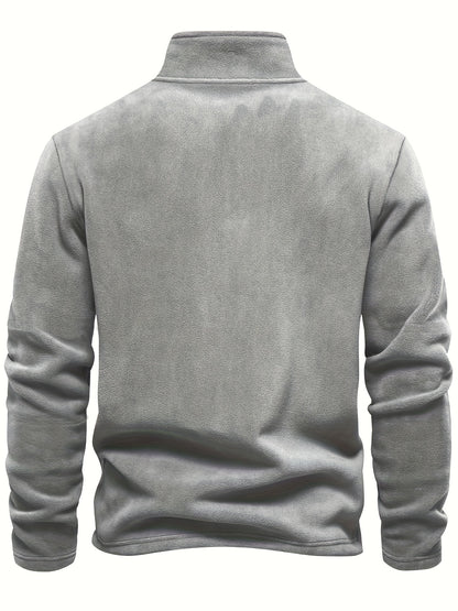 RUBEN ZIP SWEATER - Grey