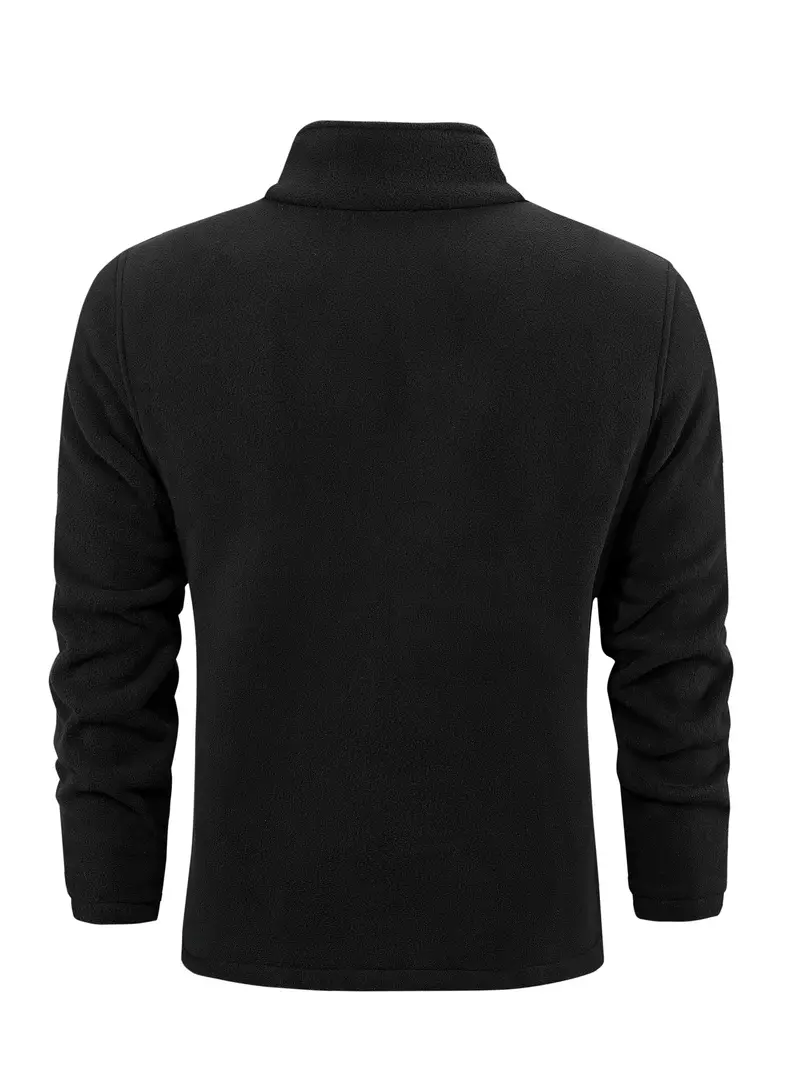 luca fleece jacket - black