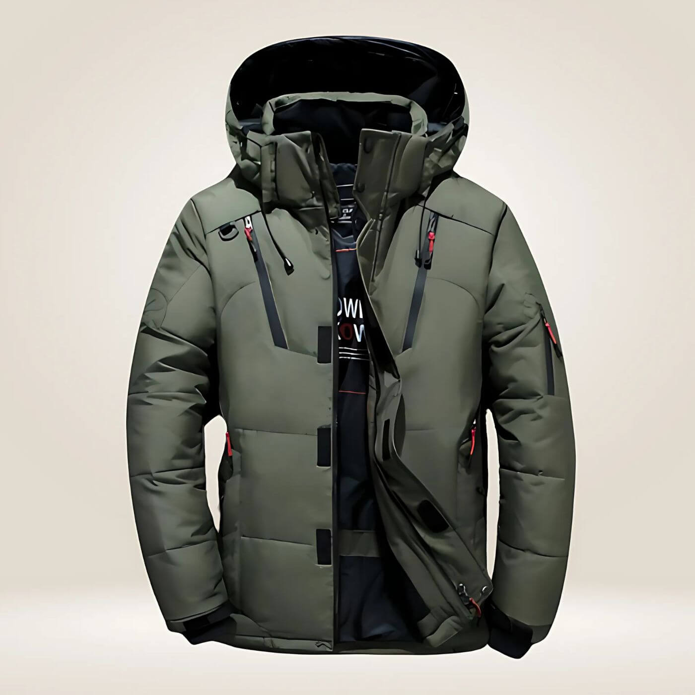 cedric weatherproof winter down jacket - green