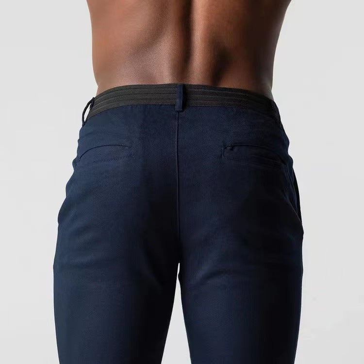 stefano chino pants - navy blue