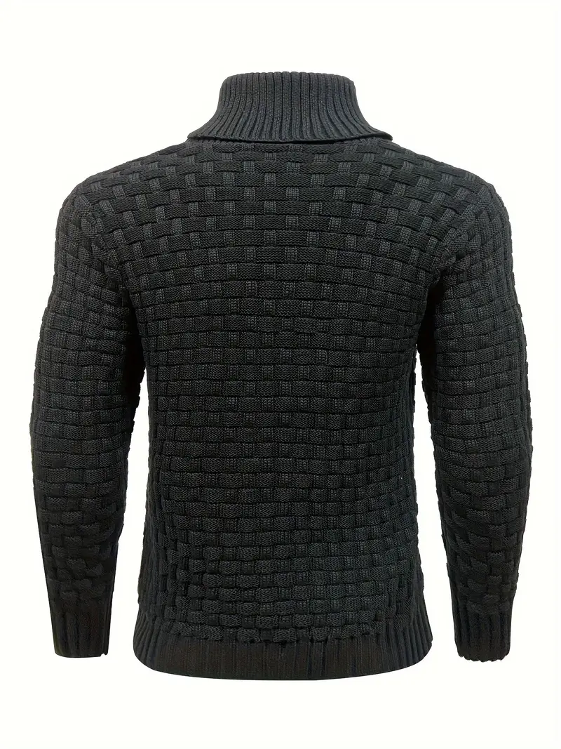 waffle sweater - black