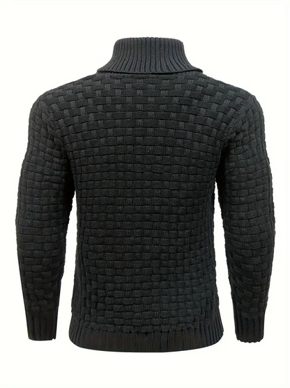 WAFFLE SWEATER - Black