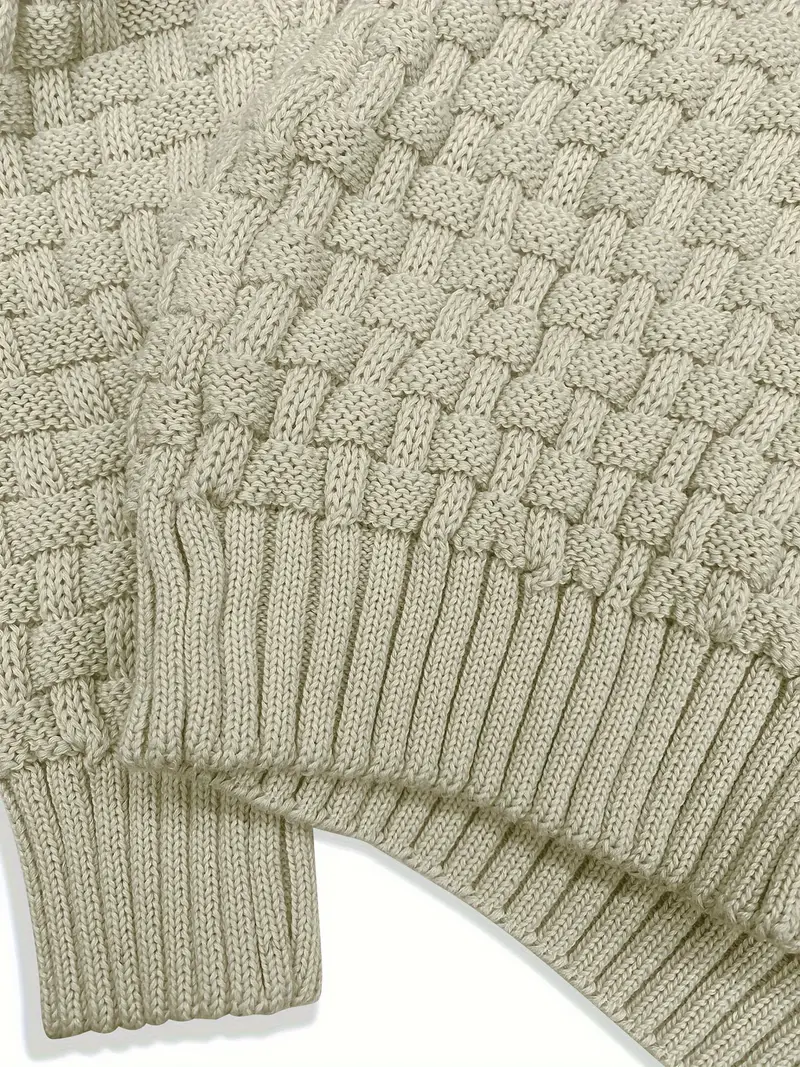 waffle sweater - khaki