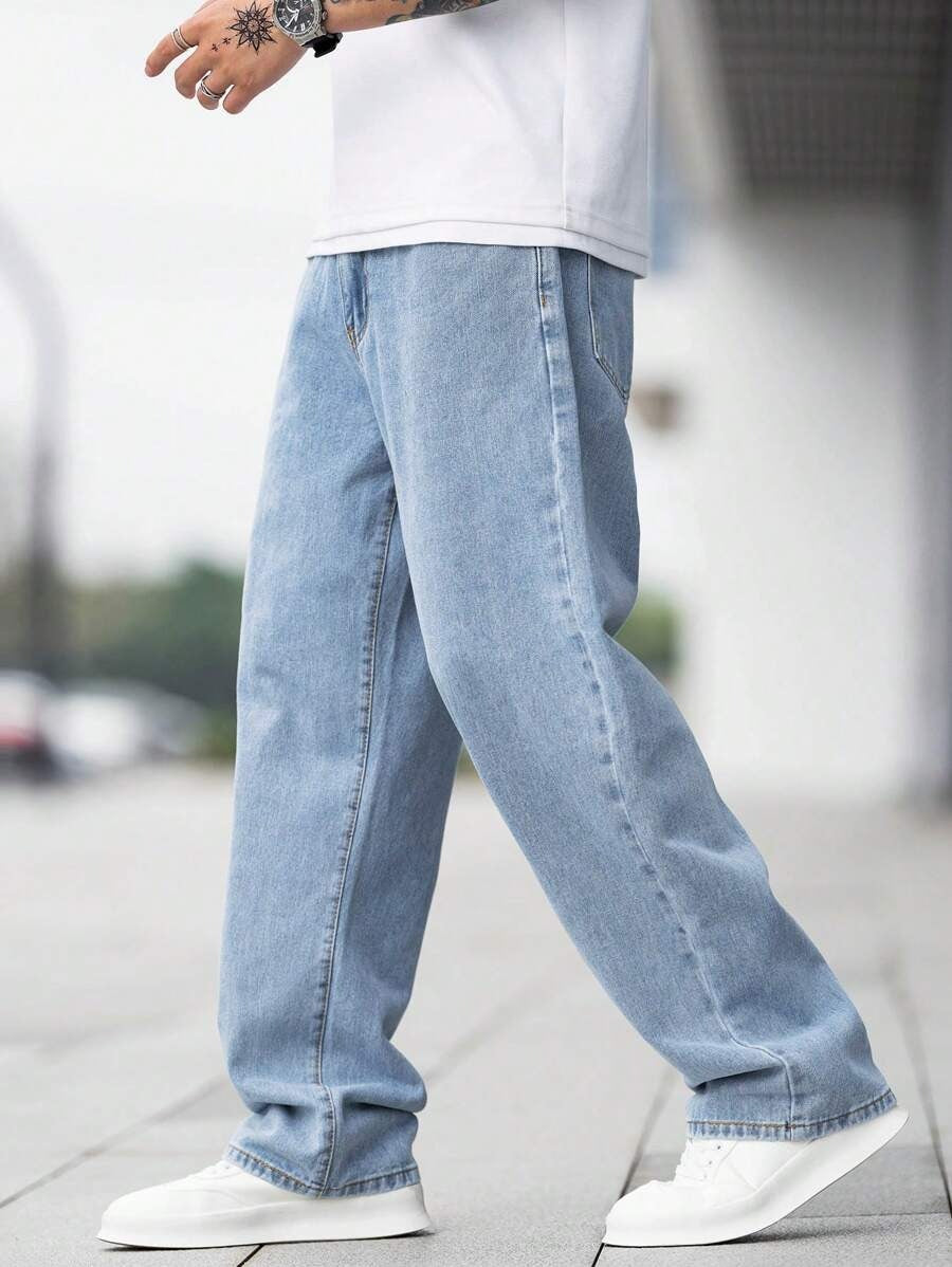 luca denim jeans - light blue