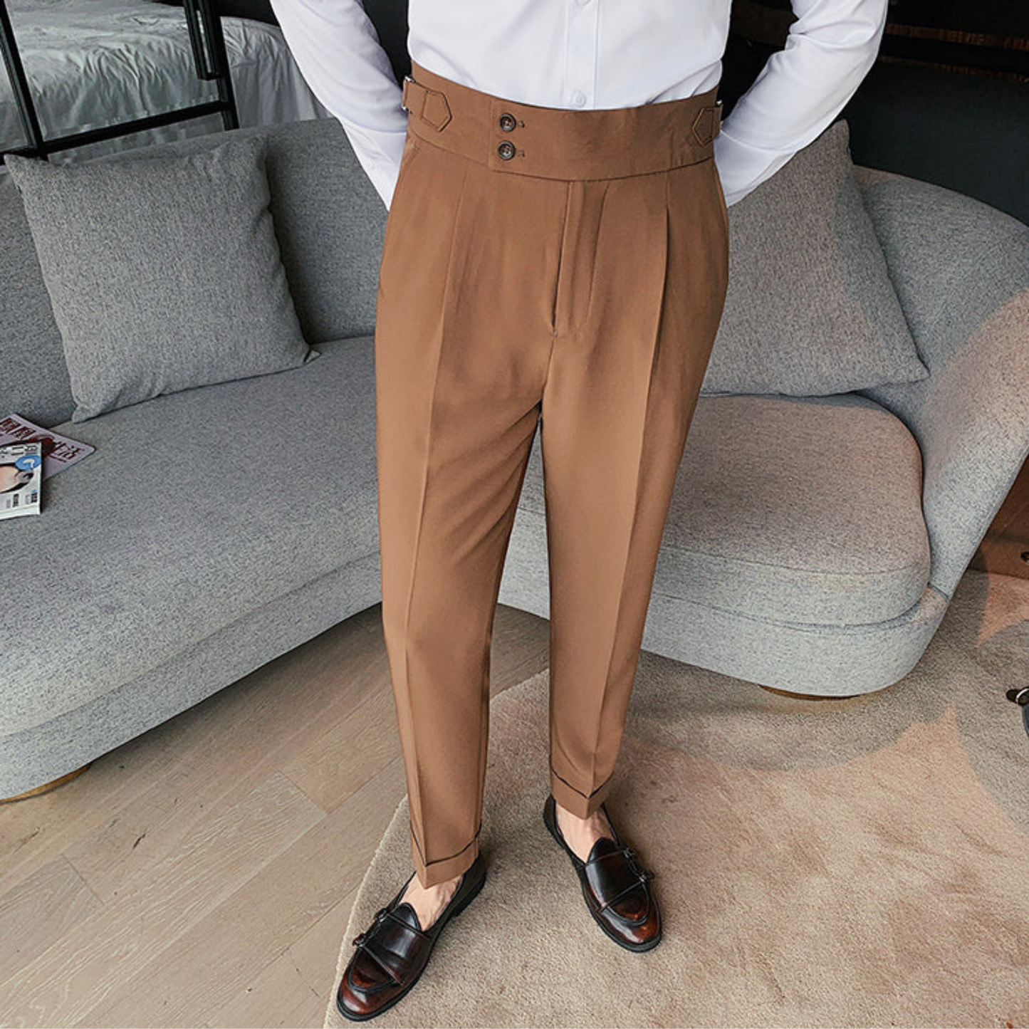 carlo trousers - brown