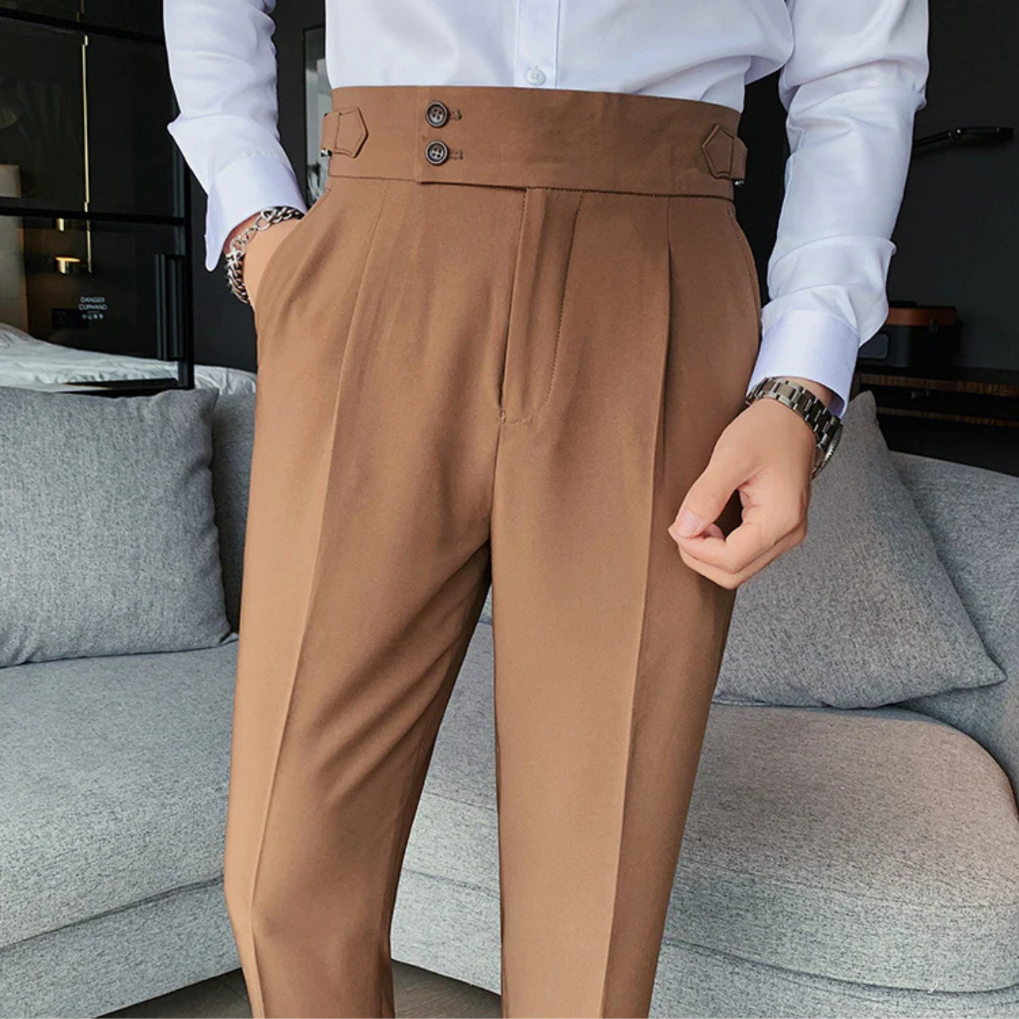 carlo trousers - brown