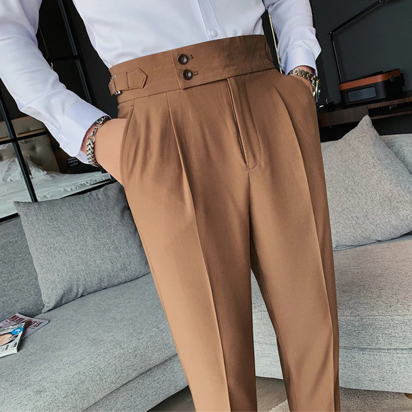 carlo trousers - brown