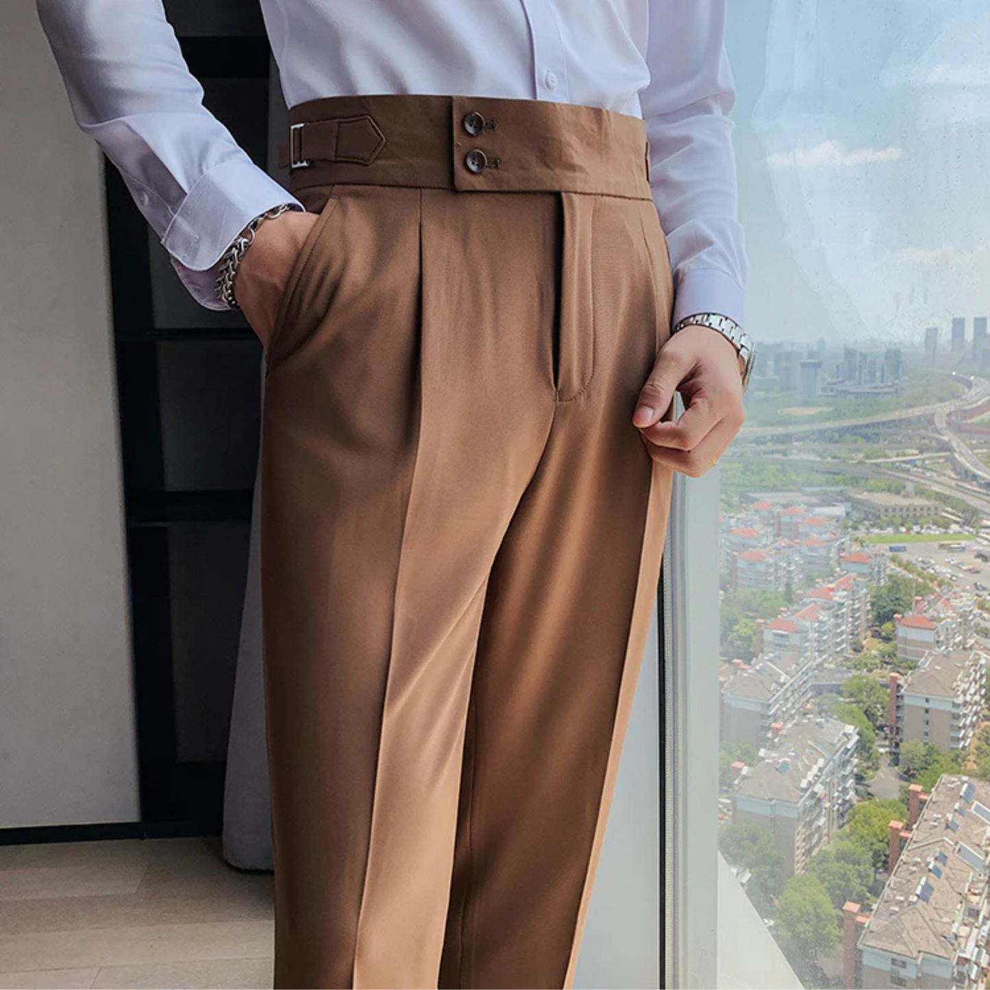 carlo trousers - brown