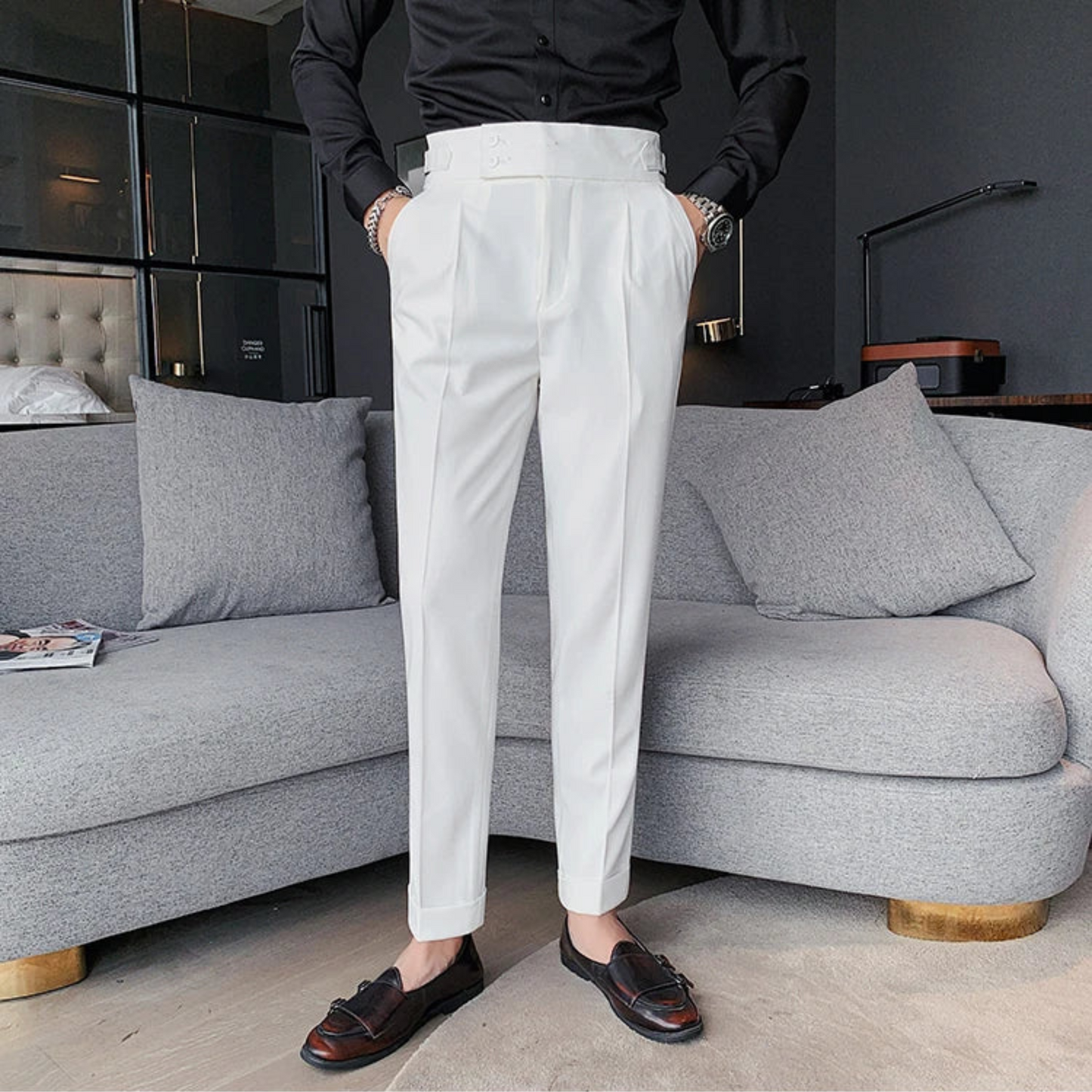 carlo trousers - white