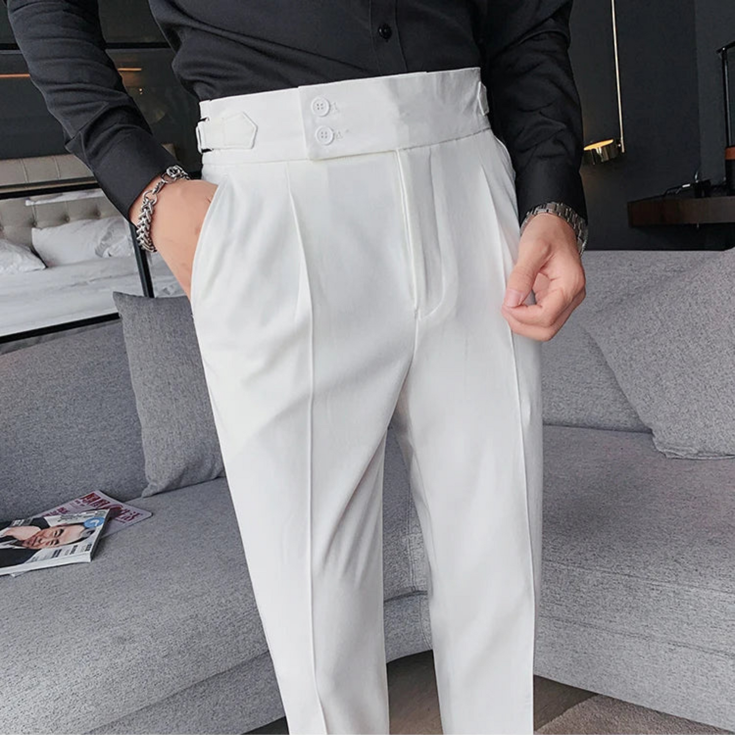 carlo trousers - white