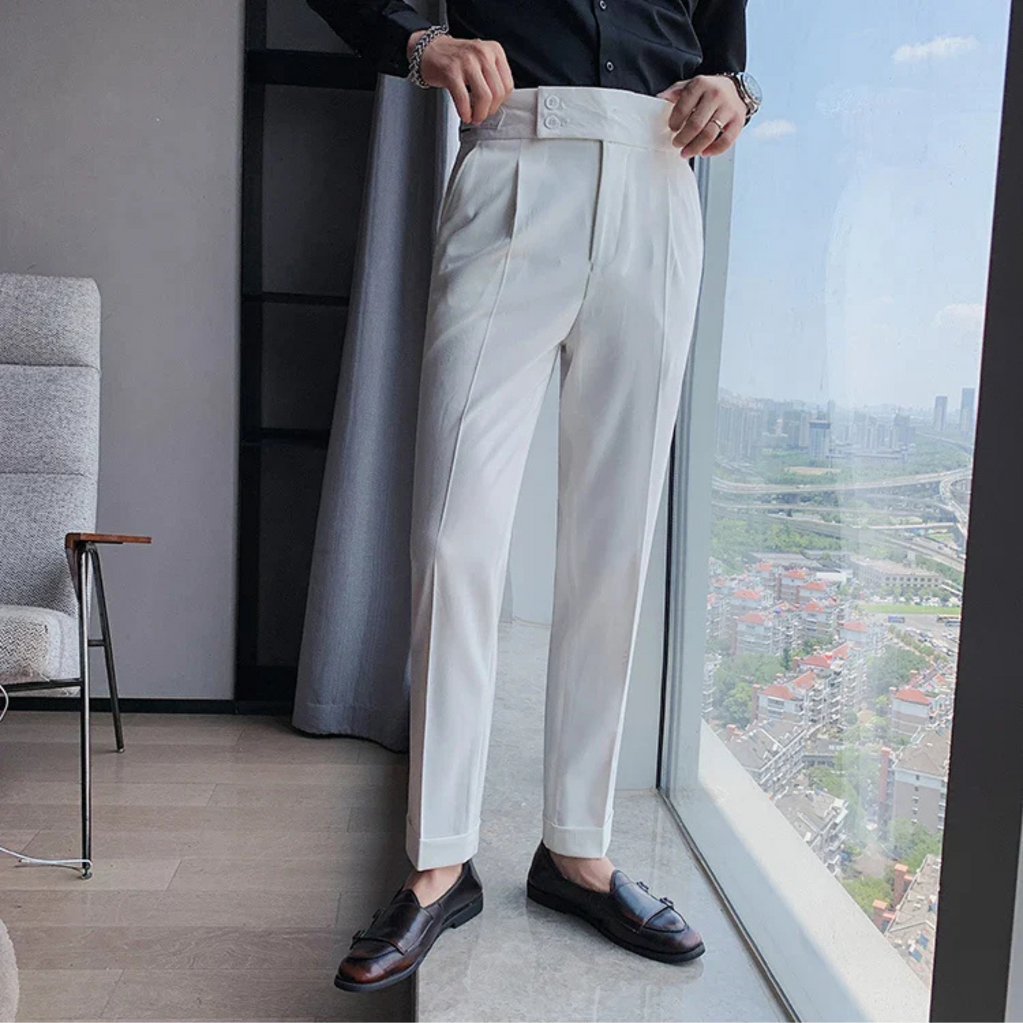 carlo trousers - white