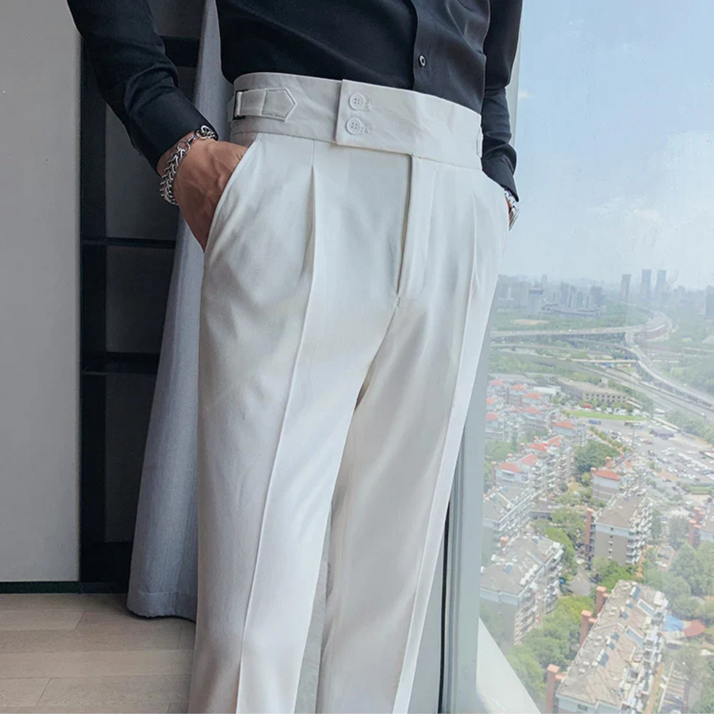 carlo trousers - white