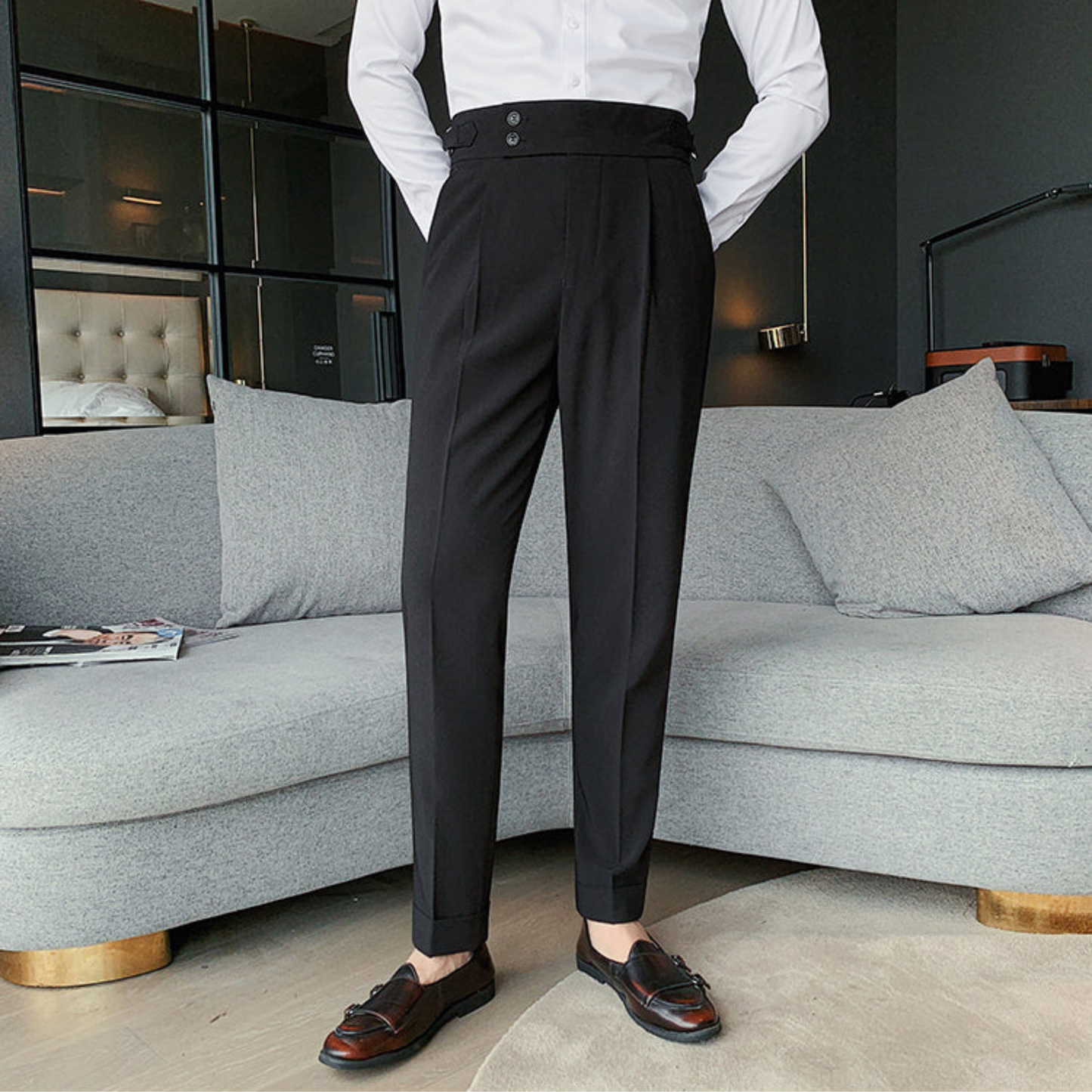 carlo trousers - black