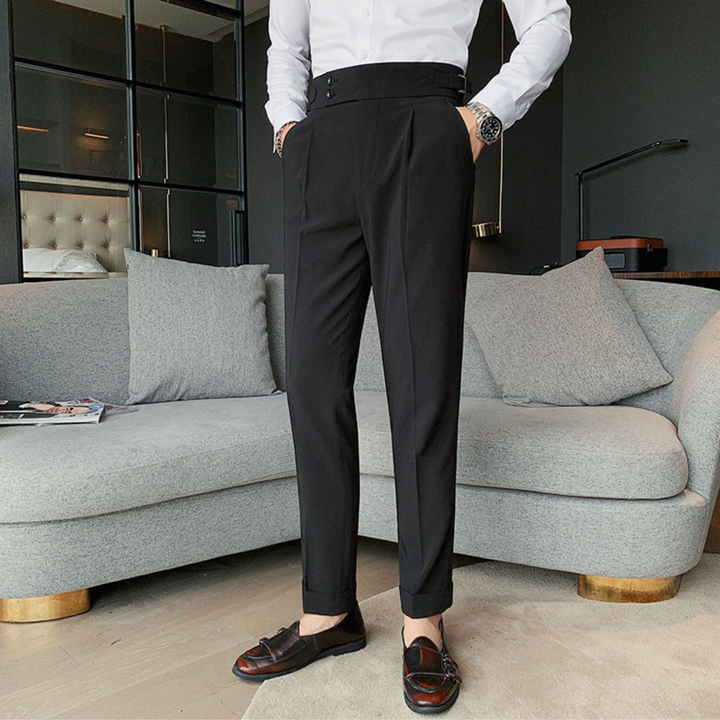 carlo trousers - black