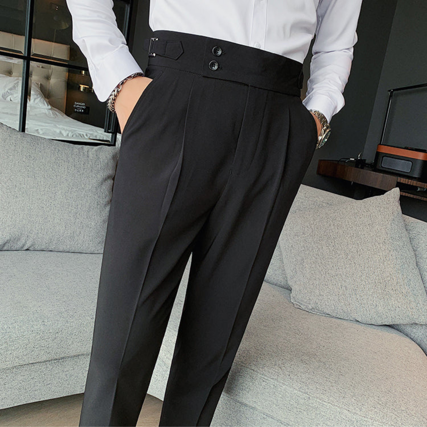 carlo trousers - black