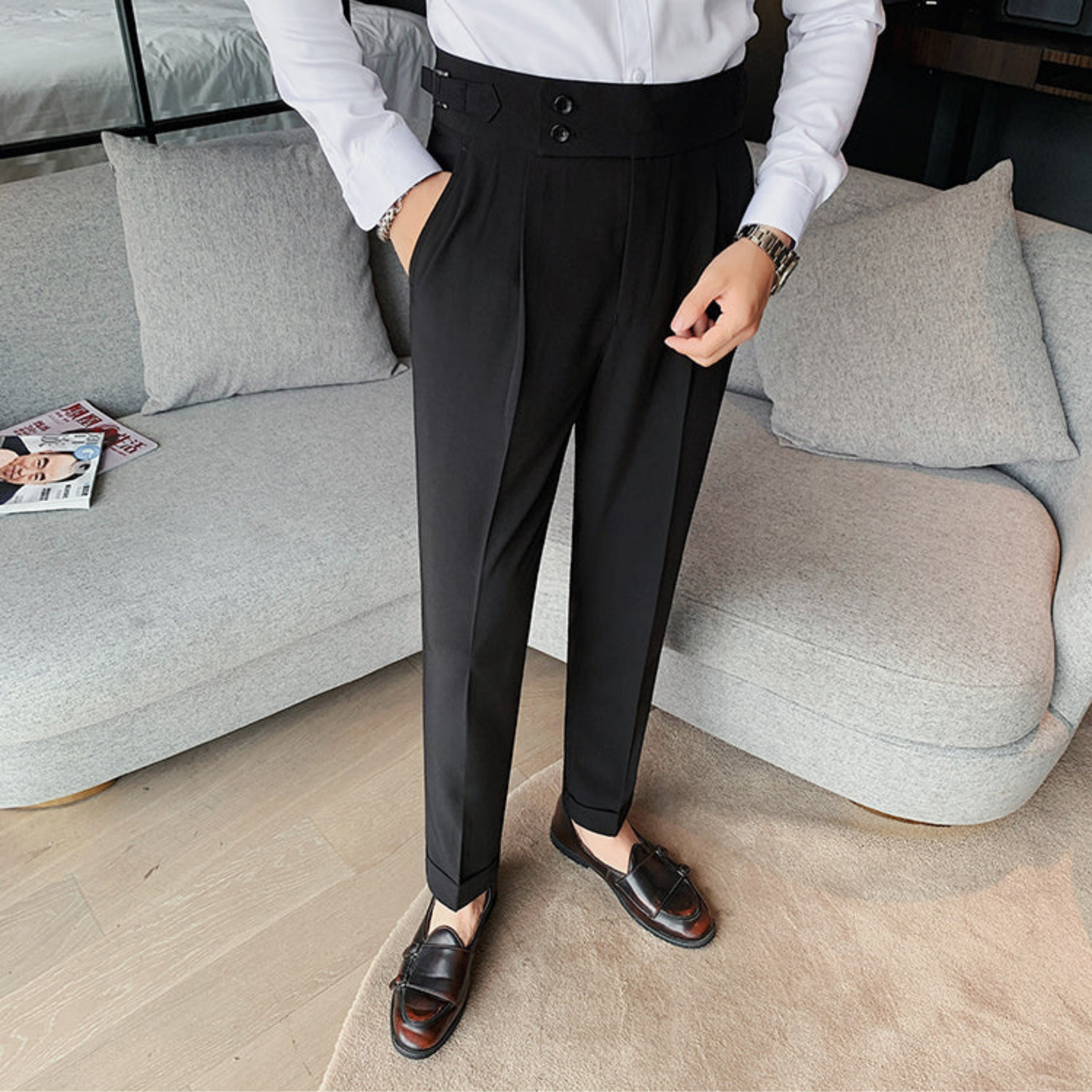 carlo trousers - black