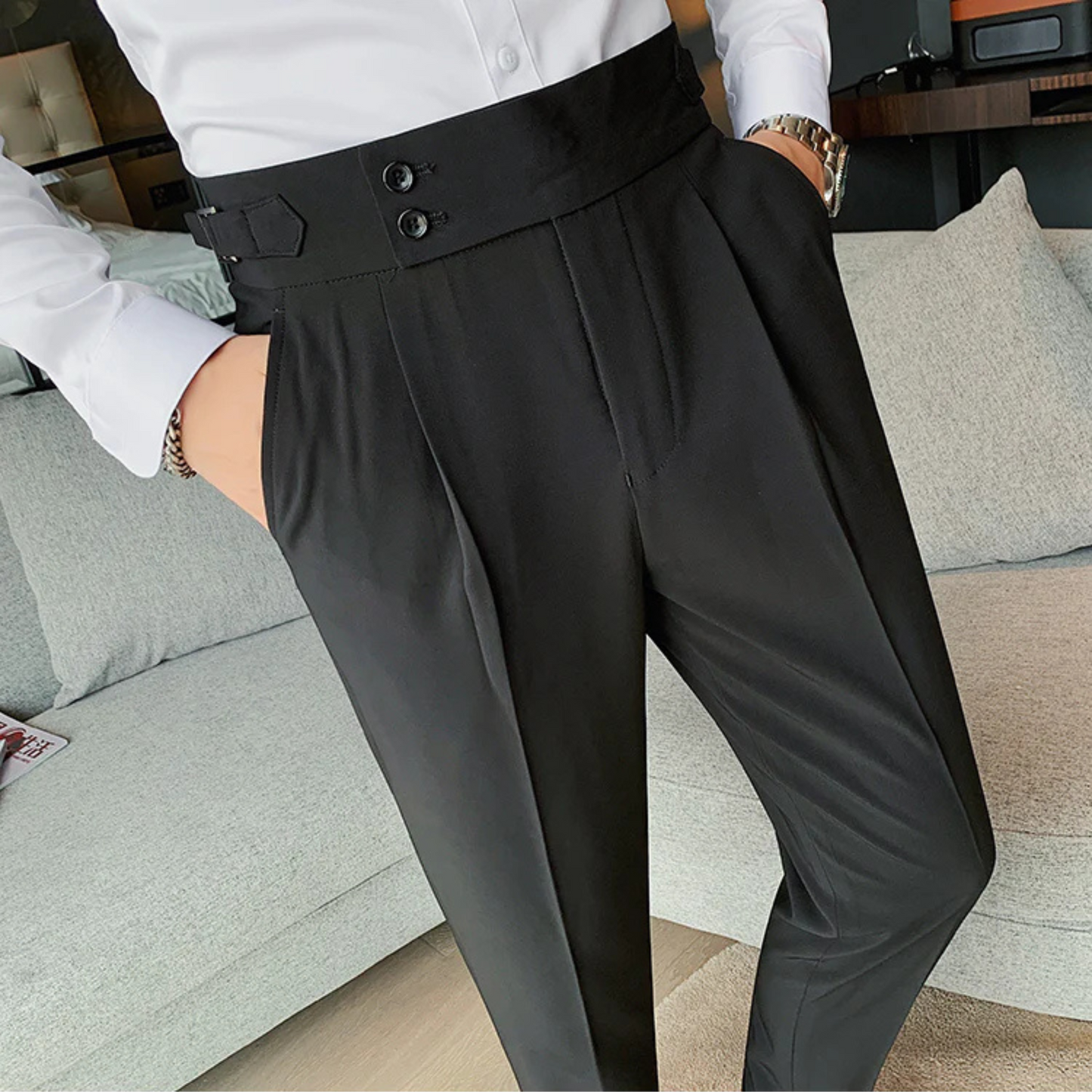 carlo trousers - black