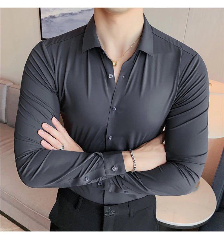 dante stretch shirt - black