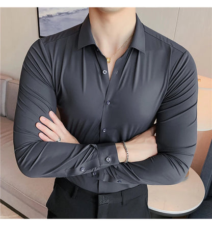 DANTE STRETCH SHIRT - Black