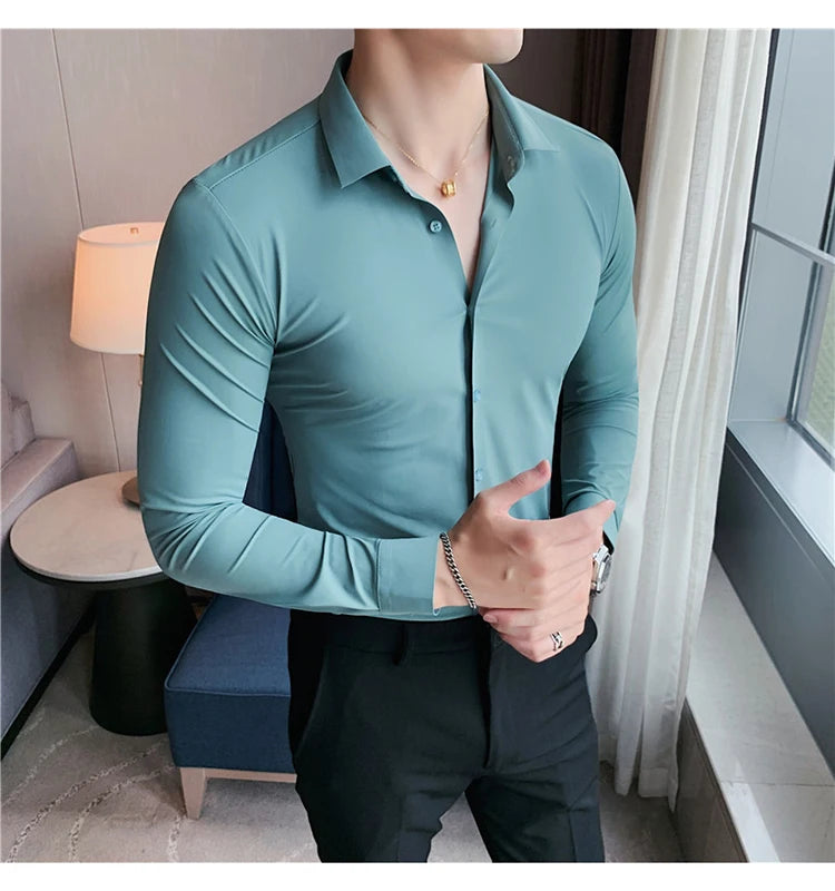 dante stretch shirt - green