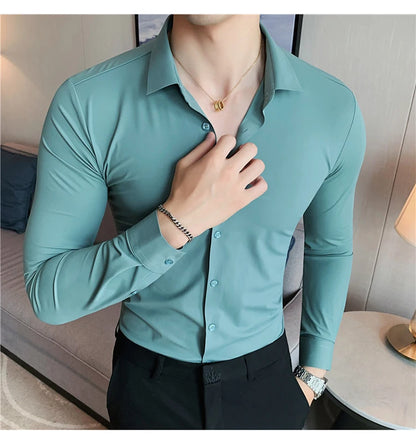 DANTE STRETCH SHIRT - Green