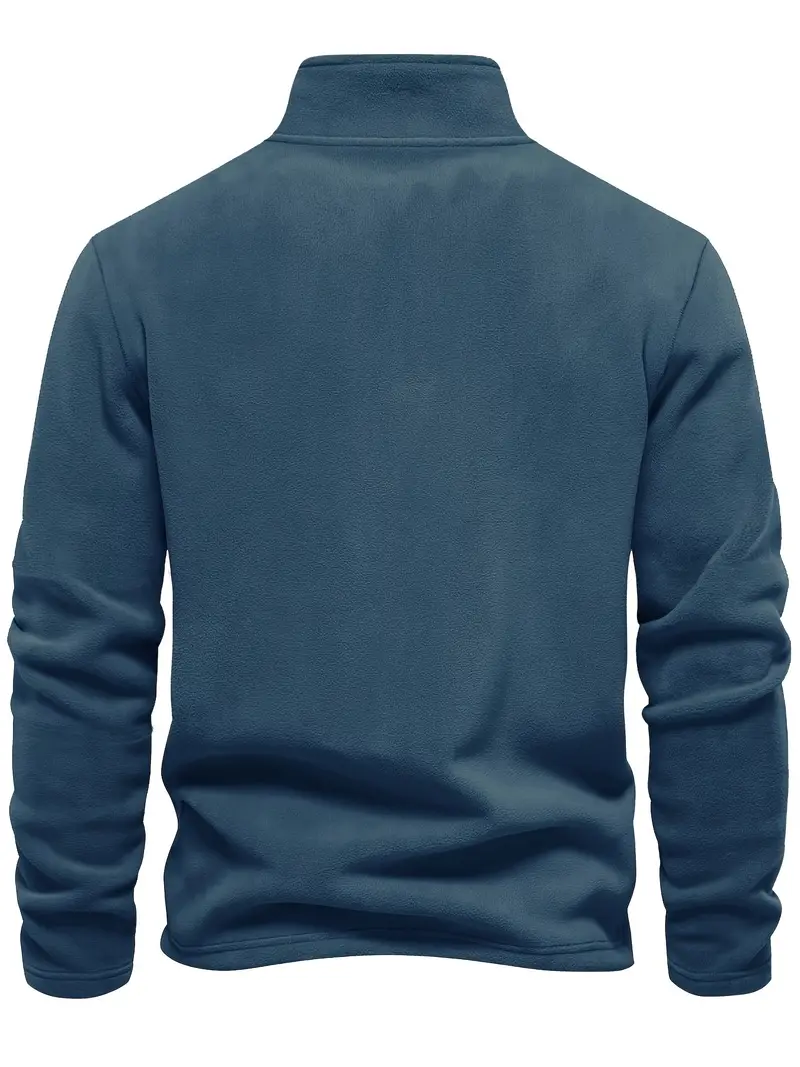 ruben zip sweater - sea blue