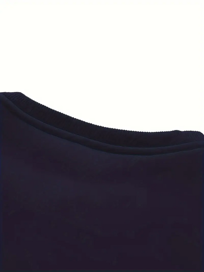 THERMAL FLEECE SWEATSHIRT - Navy blue