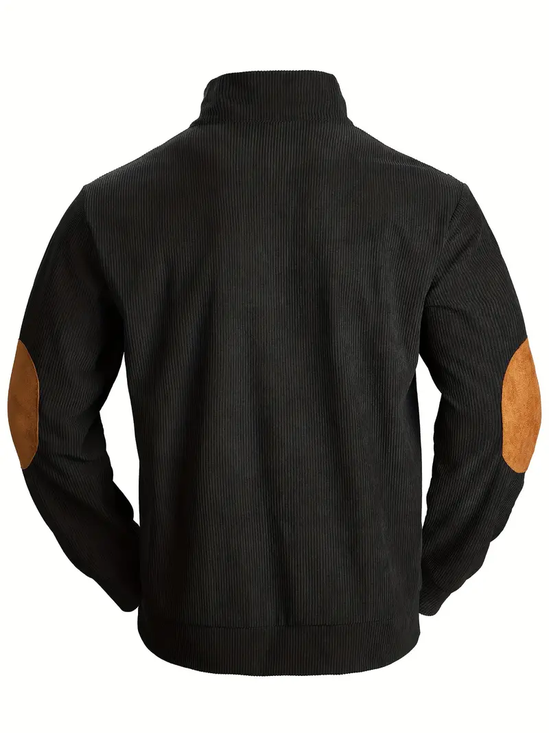 lorenzo corduroy sweater - black