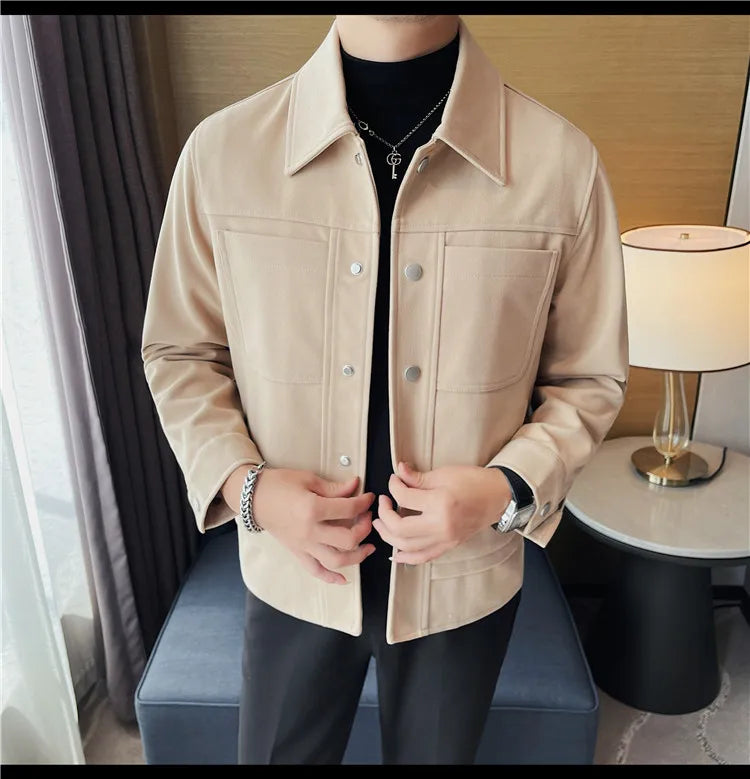 giovanni jacket - coffee