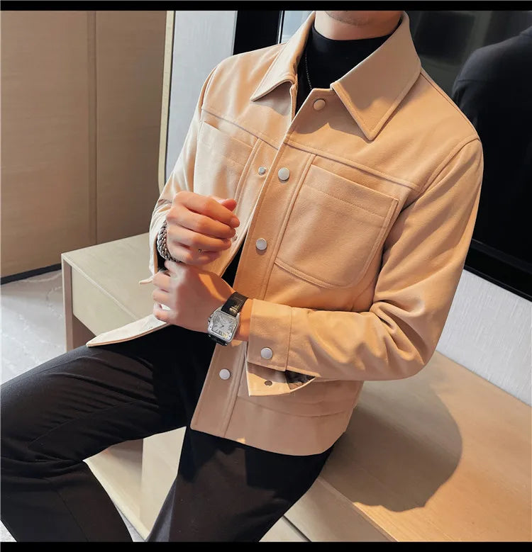 giovanni jacket - coffee