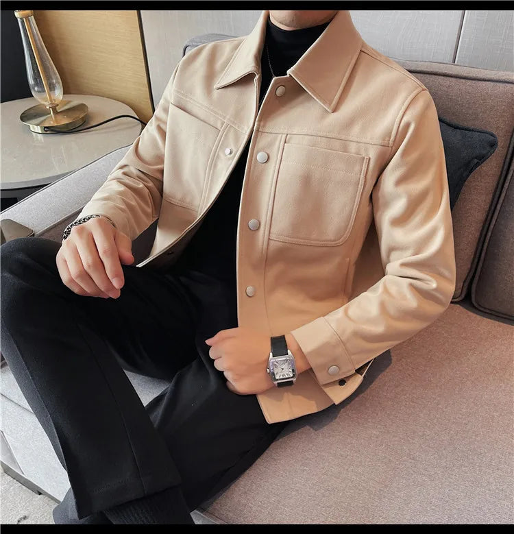 giovanni jacket - coffee