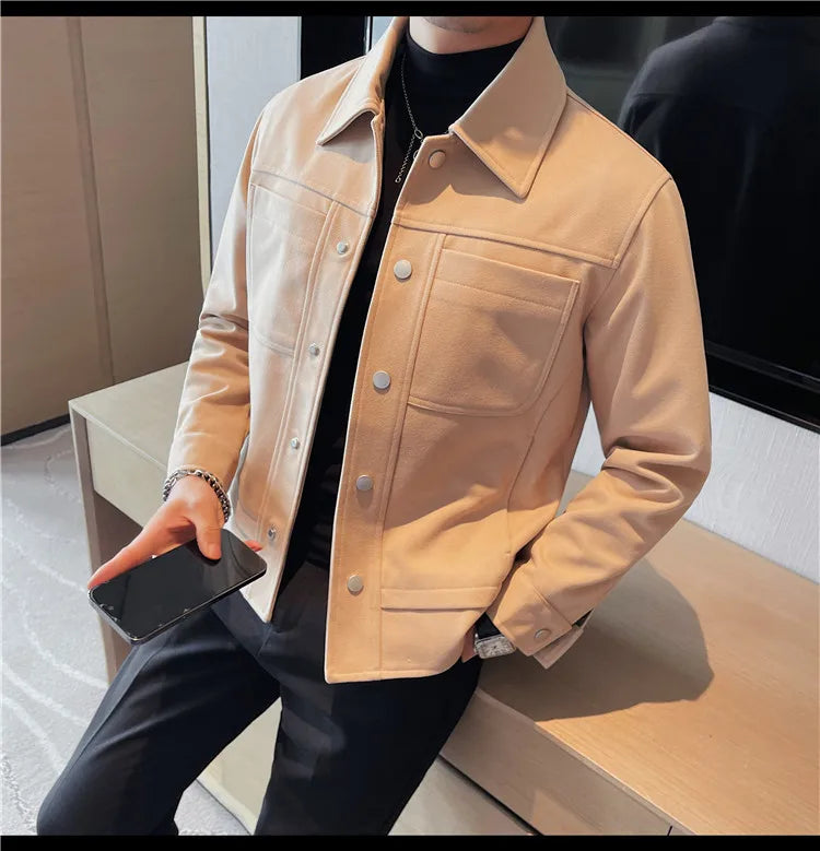 giovanni jacket - coffee