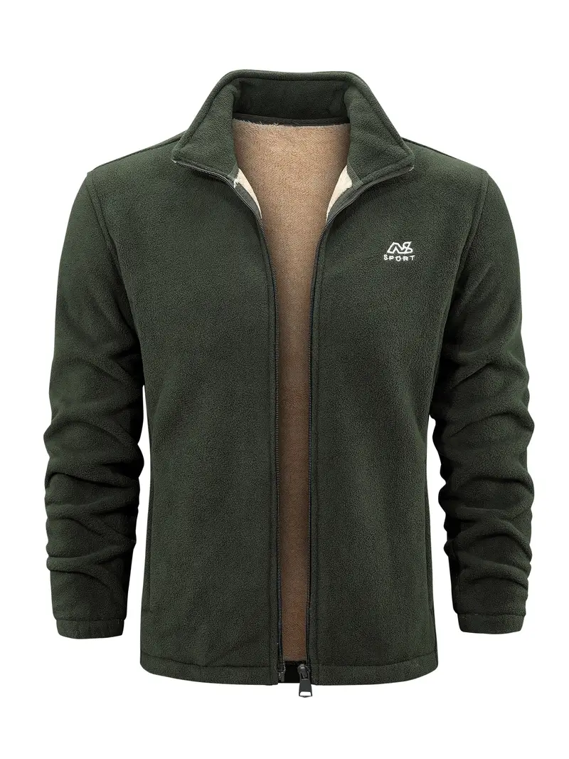 luca fleece jacket - green