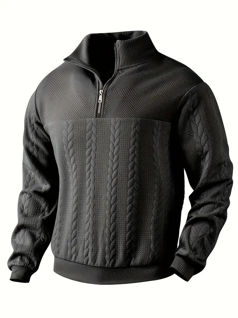 rodrigo zip up pull over - black