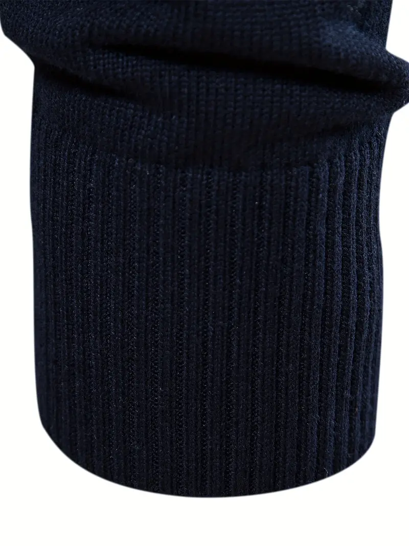 emanuele color block sweater - navy blue