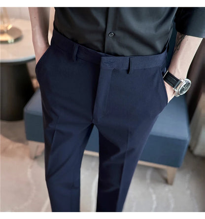 MATTEO TROUSERS - Navy blue