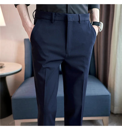 MATTEO TROUSERS - Navy blue