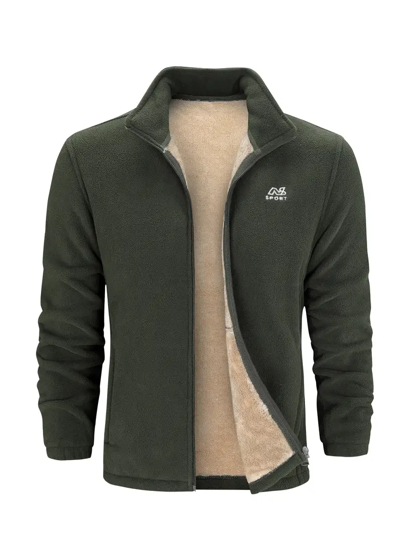 luca fleece jacket - green