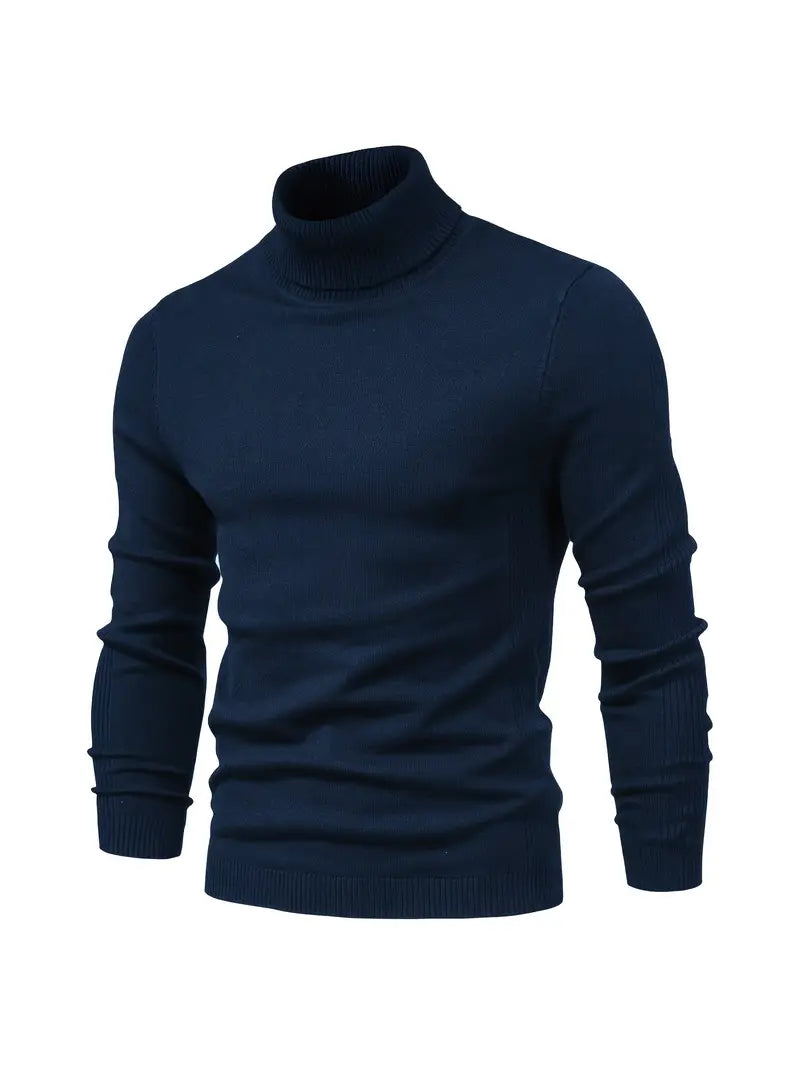 merino wool sweater - navy blue