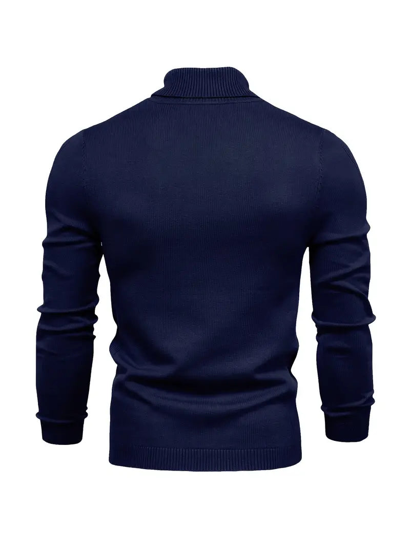 merino wool sweater - navy blue