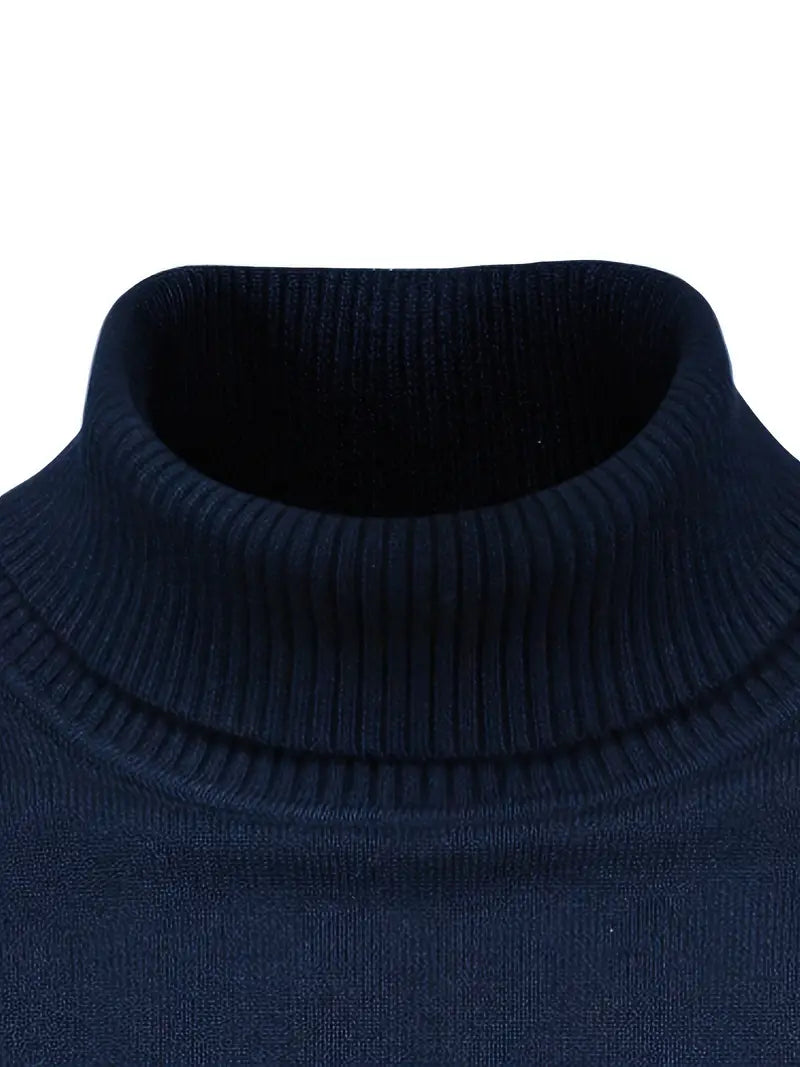 merino wool sweater - navy blue