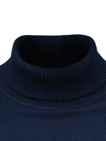 MERINO WOOL SWEATER - Navy blue