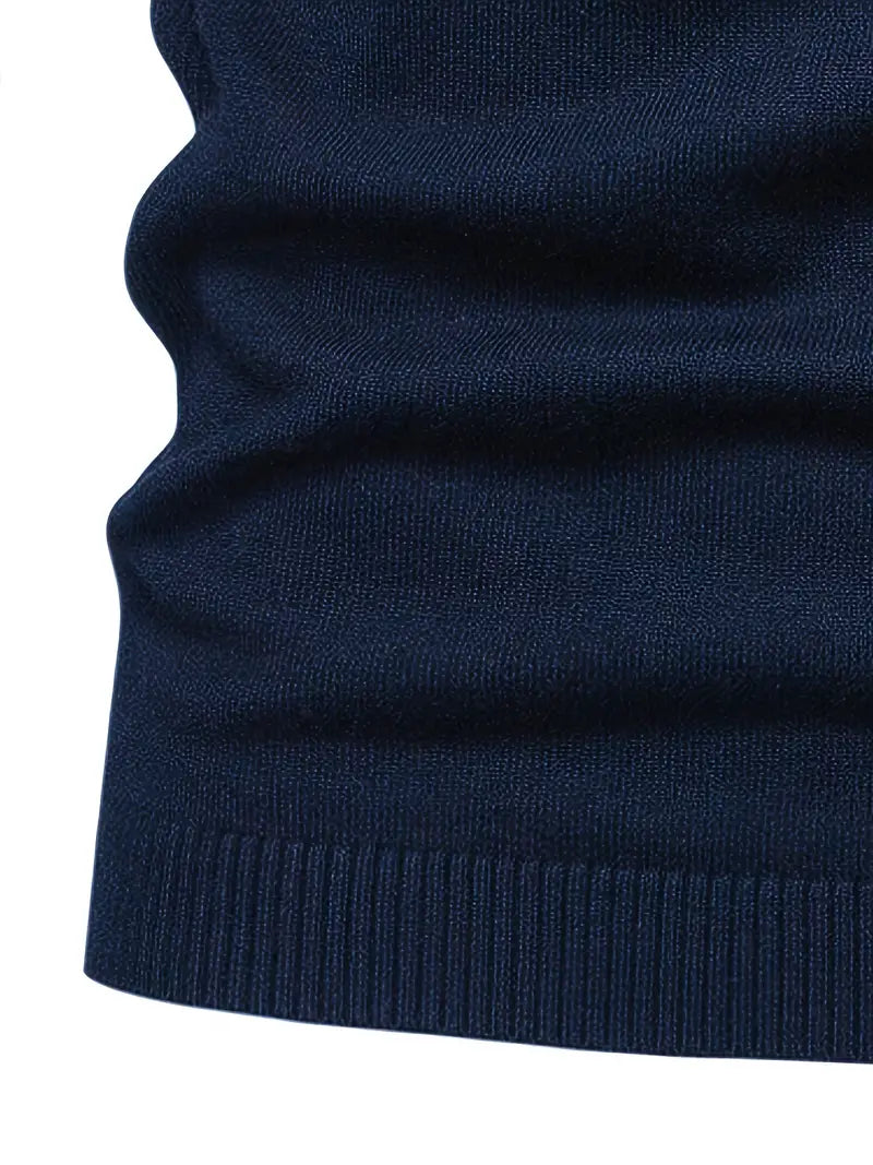 merino wool sweater - navy blue