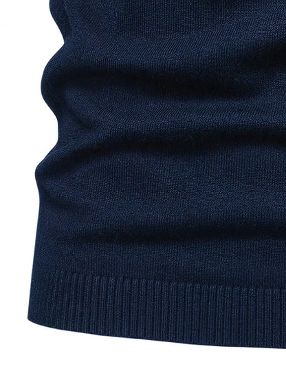 MERINO WOOL SWEATER - Navy blue