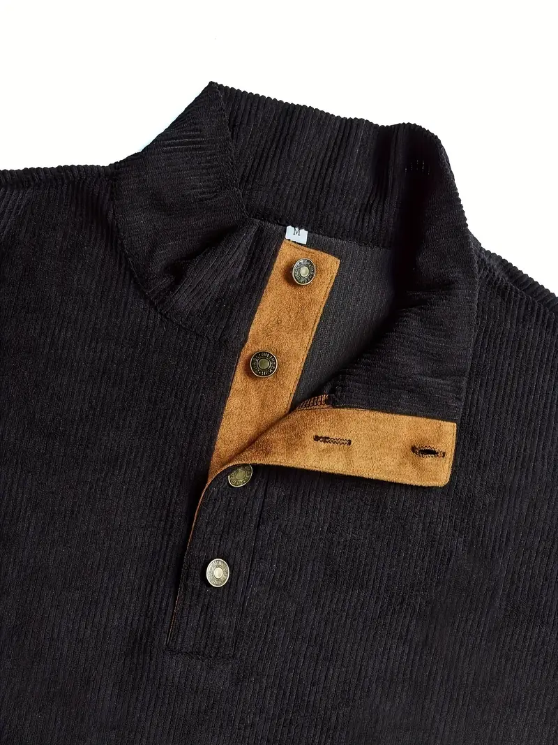 lorenzo corduroy sweater - black