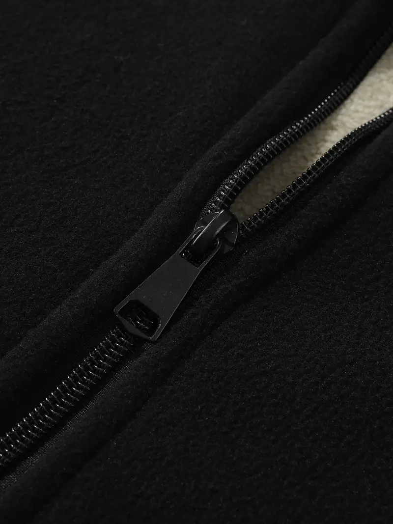 luca fleece jacket - black